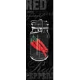 thumbnail image 2 of Grey, Jace 7x14 Gold Ornate Wood Framed with Double Matting Museum Art Print Titled - Red Peppers, 2 of 4