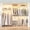 White Oak, variant on Homieasy 20" - 96" Wall Mounted Wardrobe with Drawers, 8FT Wardrobe Organizer with 3 Shelf Tower and Hanging Rods, Wardrobe Armoire for Bedroom/Closet, White