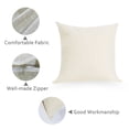 thumbnail image 6 of PiccoCasa Decorative Throw Pillow Cushion Covers Case for Sofa, 18"x18" Beige, 6 of 7
