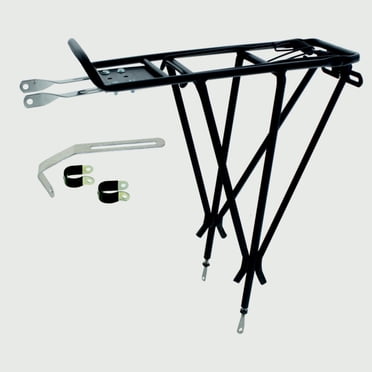 Ventura Rear Bike Rack With Pump Pegs - Fits 24-29 Inch Wheels, Spring Flap & Reflector Bracket