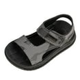 thumbnail image 4 of Povozer Big Kid Sandals 2025 Sandals for Toddler Girls Toddler Boys Girls Double Buckle Sandals Children's Adjustable Back Strap Water Sandals for US Size 13.5,Grey, 4 of 5