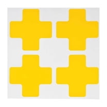 Brady Floor Tape,Yellow,2 inx5 in,Cross,PK20 104469