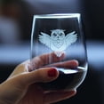 thumbnail image 3 of Bevvee Stemless Wine Glass 17 oz Cute Owl Gifts for Owl Lovers Wine Glasses, 3 of 4