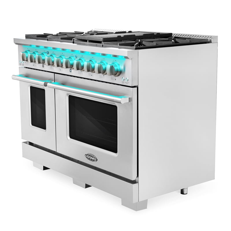 48 in. Vista Collection 5.5 cu. ft. Double Oven Gas Range in Stainless Steel