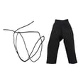 thumbnail image 3 of Pantalones de muñeca masculina 1/18, mini pantalón largo de pierna ancha, deportes atléticos, pantalones de figura masculina, disfraz para figuras de negro, 3 of 7