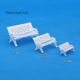 thumbnail image 3 of Silla de parque de color blanco Silla de ocio Silla de playa Mesa de arena Modelo Silla doble cuadrada Silla de exterior, 3 of 4