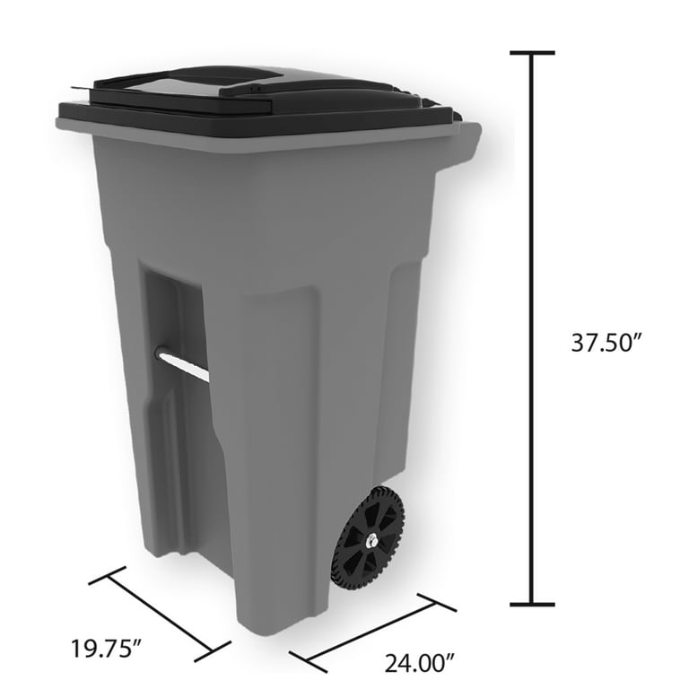 Toter 32-Gallons Blue Plastic Wheeled Kitchen Trash Can with Lid Outdoor in  the Trash Cans department at