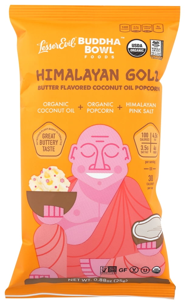 Lesser Evil Popcorn Buddha Bowl Foods, .88 Oz, Pack Of 18