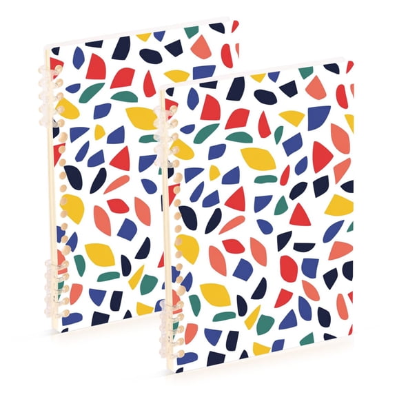 Colorful Irregular Patterns Notebook Detachable Coil Notebook Diary Plan Book A5 Size 60 Pages 1 Pack