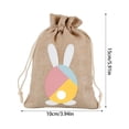 thumbnail image 3 of Easter Jute Gift Bags with Bunny and Egg Designs, Small Burlap Bags for Treats Party Favors, Easter Basket Fillers (Set of 6), 3 of 8