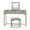 Light Gray Solid Rectangle S/2 33", 18"H, variant on DecMode Farmhouse Brown Wall Mirror with Spiral Rattan Frame, 28"W x 39"H