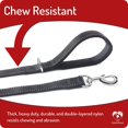 thumbnail image 3 of Dutchy Brand Ultra Strong Heavy Duty Reflective Training Dog Leash for Big, Medium, Small Dogs, Padded Handle for Strong Dogs 6 ft, Black, 3 of 11