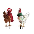 thumbnail image 1 of 2 Piezas De Decoración Artística Para Jardín Con Pollo Navideño Decoración Para Jardín Con Pollo Navideño Decoración Para Jardinería Decoración Para Exteriores, 1 of 7