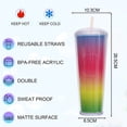 thumbnail image 2 of Glass with lid and straw, Plastic, 750ml, Multicolor, 2 of 5