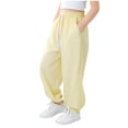 thumbnail image 3 of Diufon Kids Pants Summer Casual Drawstring Waist Cropped Pants Lightweight Sport Running Trousers with Pockets, 3 of 8