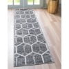 thumbnail image 3 of Unique Loom Matrix Trellis Collection Area Rug - Tile (2' x 8' Runner Grey/Ivory), 3 of 3