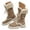 Brown, variant on Women's Platform Mid Calf Winter Snow Boots Fashion Casual Fuzzy Velvet Lined Combat Booties