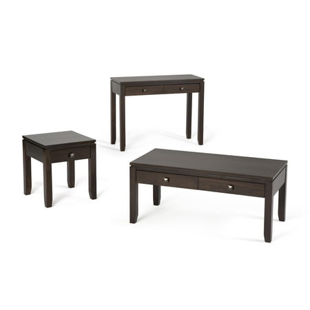 Simpli Home - Cosmopolitan Console Sofa Table - Mahogany Brown