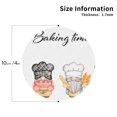 thumbnail image 2 of Lsque Little Chef Gnome Pattern 4" Drink Coasters Set of 4, PVC Leather Absorbent Coasters, Table Coaster Set Decorative Coffee Cup Coasters Housewarming Gift -Round Shape, 2 of 6