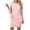 Pink, variant on Kaemgyyd Dress for Women Casual Ruched Bodycon Mini Dress Long Sleeve Crew Neck Solid Tie Waist Short Dresses