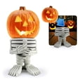thumbnail image 6 of 4PCS Halloween Miniature Pumpkin Figurines Mini Resin Pumpkin Ghost Ornaments Fairy Lighted Halloween Garden Adornments Pumpkin Doll with LED Lights for Outdoor Home Garden Decoration, 6 of 8