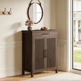 thumbnail image 4 of Fnova 5-Tier Cabinet with 1 Drawer, Side Cabinet Adjustable Shelves, Shoe Storage, Louvered Doors, Easy Assembly, for Entryway, Hallway, Living Room, Bathroom, 4 of 20