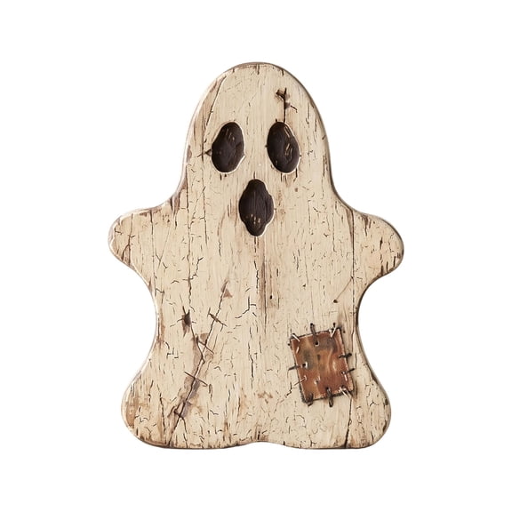 Vintage Halloween Decor 4 Inch Spooky Ghost Indoor Table Decoration Rustic Fall Home Decor for Shelf Desktop Display, 1 Pack