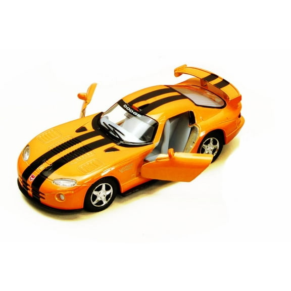 Dodge Viper GTS-R Hard Top, Orange with White Stripes - Kinsmart 5039DA - 1/36 Scale Diecast Model Replica (Brand New, but NOT IN BOX)