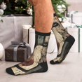 thumbnail image 7 of KLL Abstract Geometric Faces Print Cool Socks Men's Women's Crew Socks Funny Crazy Novelty Stockings, 7 of 7