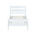 thumbnail image 6 of Noble House 79" Twin Bed, Solid Rubber Wood Frame with Headboard and Footboard, Minimalist Bedroom, White, 6 of 9