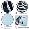 thumbnail image 3 of Designart "Zebra Color Pop In Black And Blue" Animals Zebra Floater Framed Wall Decor, 3 of 5