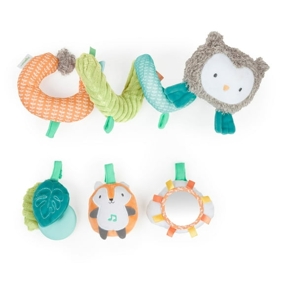 Ingenuity Nally & Friends Spiral Activity Toy Bar for Baby, Ages 0M 