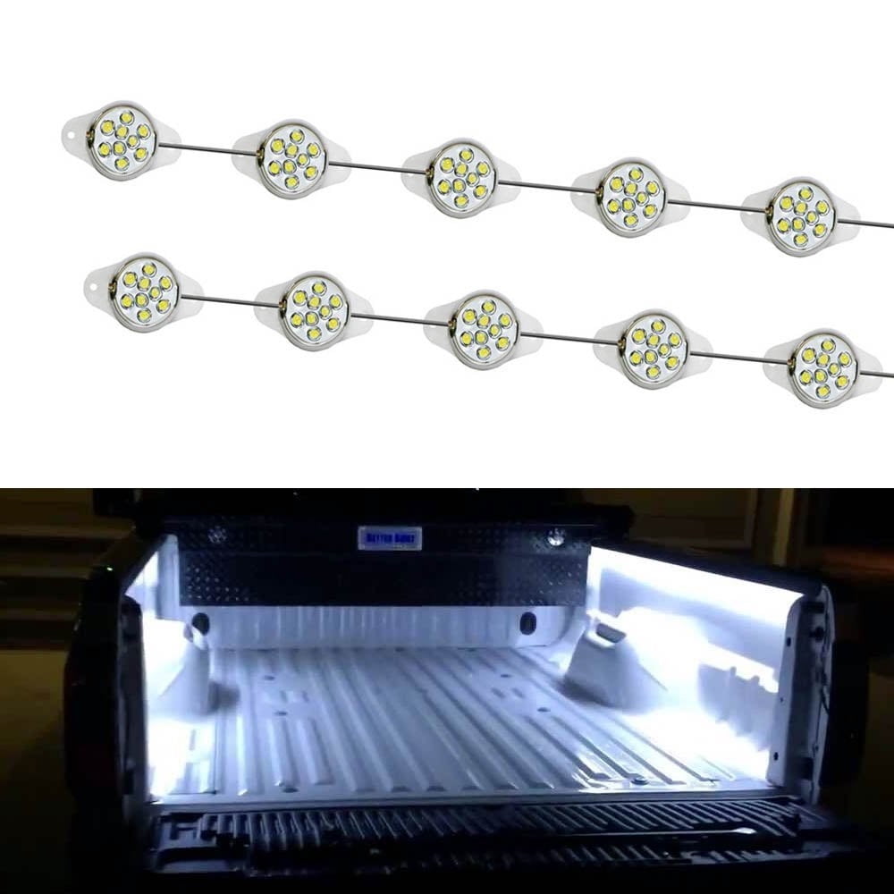 iJDMTOY 2PCS Xenon White LED Truck Bed Cargo Area Lighting Kit For Ford