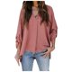 thumbnail image 2 of ICHUANYI Liquidación Mujer Color V-Cuello Manga Larga Casual Suelta Camisa Botones Diario Tops ICHUANYI WER202308246533, 2 of 9