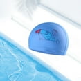thumbnail image 4 of Paquete de 2-4 gorros de natación para niños, gorro de natación para niña y niño, estampado Animal, tiburón azul 2 piezas, 4 of 8