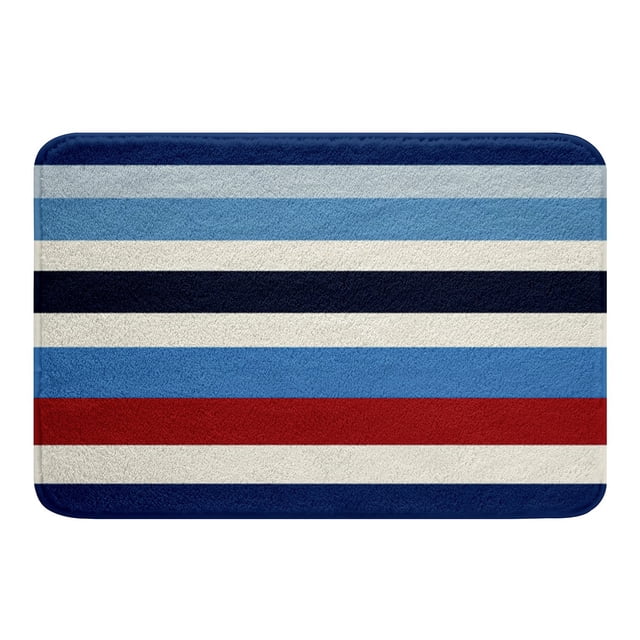 Erosebridal Geometric Stripes Bathtub Mat 20x32,Abstract Artwork Bath Rug,Lines Room Decorative(Non Slip)