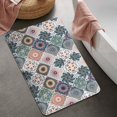 thumbnail image 2 of Multicolor Ethnic Floral and Geometric Pattern Bathroom Rugs Mat,Non Slip Microfiber Bathroom Rug,Rubber Backing,Soft Bathroom Mats for Bathroom Floor,Tub and Shower,20x32in(50x80cm), 2 of 5