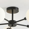 thumbnail image 5 of Better Homes & Gardens Five Globe Flush Mount Ceiling Light Matte Black Finish，T6×5 40W Soft White, Candelabra Base, Dimmable, 1 Pack, 5 of 10