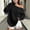 Black, variant on ZGRBOU Womens Off Shoulder Sweatshirts Oversized Long Sleeve Pullover Fall Asymmetric Neck Drop Shoulder Tops
