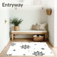 thumbnail image 3 of ODIKA 6'x9' Machine Washable Non-Slip Area Rug, Deluxe Festive Base Support Glimmering Snowfall High Traffic Rug, Black, 654724, 3 of 7