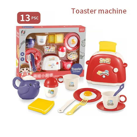 Kids Toy Kitchen Sets, Play Kitchen Accessories for Kids Ages 4-8 3-5, Pretend Play Toys for 4 Year Old Girls Boys Toddlers 3-5 (Toaster Toy Set)