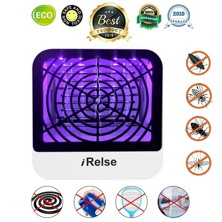 2019 Newest Electronic Mosquito Killer Lamp Bug Zapper,Powerful Mosquito Trap Portable with UV LED Light Insect Indoor Outdoor Nontoxic Odorless Noiseless No Radiation for Home Bedroom Office (Best Camping Bug Zapper)