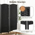 thumbnail image 2 of Costway 8-Panel Room Divider 6 FT Tall Folding Privacy Screen with Solid Wood Frame Black, 2 of 9
