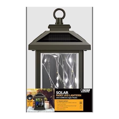 Farol LED solar Feit Electric de 7 pulgadas para colgar en metal, color bronce