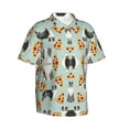 thumbnail image 2 of Australian Shepherd Pizza Funny Cute Men'S 3d Print Casual Button Down Shirts, Novelty Hawaiian Short Sleeves M, 2 of 8