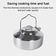 thumbnail image 3 of Teakettles,Stainless Steel Kettle Picnic Cooker 1l Coffee Pot Handle Pot Portable Coffee Pot Picnic Cooker Cooker 1l Teapot Siuke Dsfen Anrio Adben Pot Kettle Portable Maiju, 3 of 6