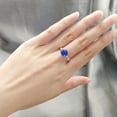 thumbnail image 6 of Created Blue Sapphire Engagement Ring for Women Sterling Silver Ginger Lyne Collection, 6 of 8