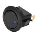 thumbnail image 5 of 2x Mini Black Round Rocker Switch + Blue LED Indicator Light Car Boat On/Off 12v, 5 of 7