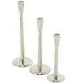 thumbnail image 5 of DecMode 3 Candle Silver Aluminum Metal Tapered Candle Holder, Set of 3, 5 of 7