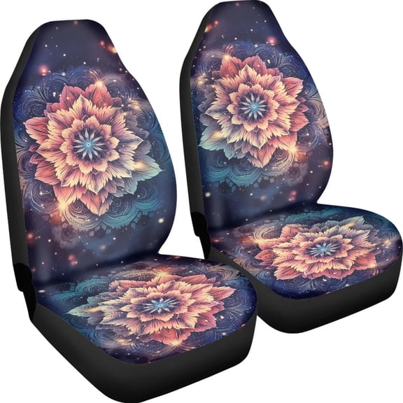 chaqlin Boho Mandala Car Seat Covers 2PCS Vehicles Front Seat Covers Breathable Bucket Seat Cover Protector for Women Men